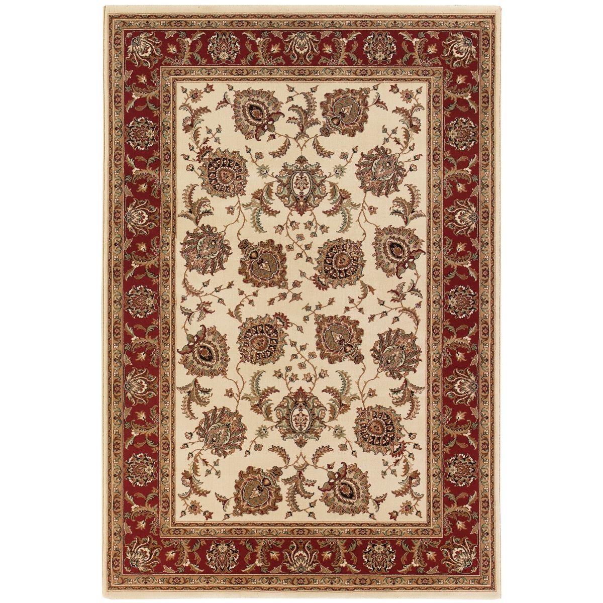 574332 7 x 10 ft. Ivory & Red Oriental Rectangle Area Rug