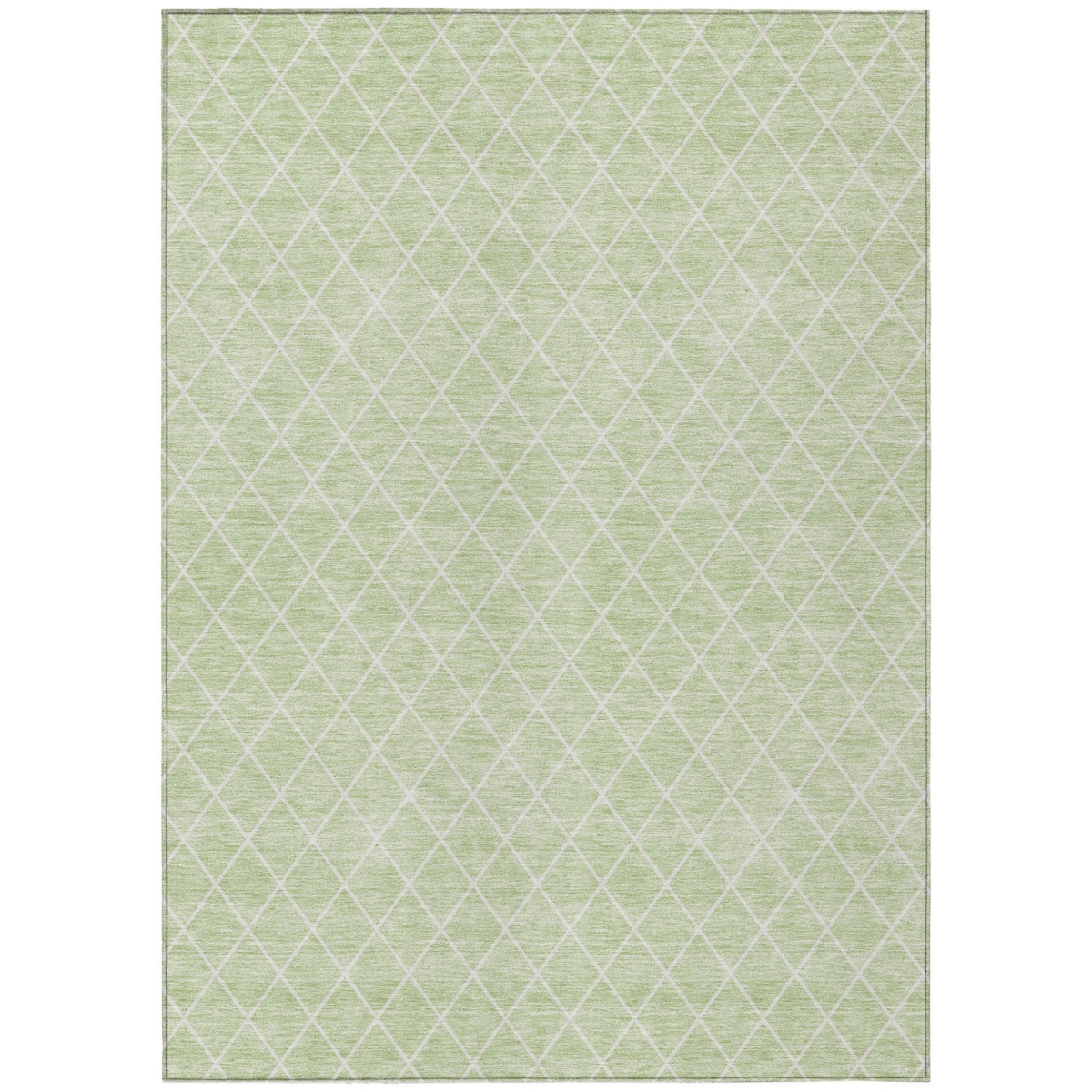 596123 3 x 5 ft. Mint Green & Ivory Geometric Washable Indoor & Outdoor Rectangle Area Rug