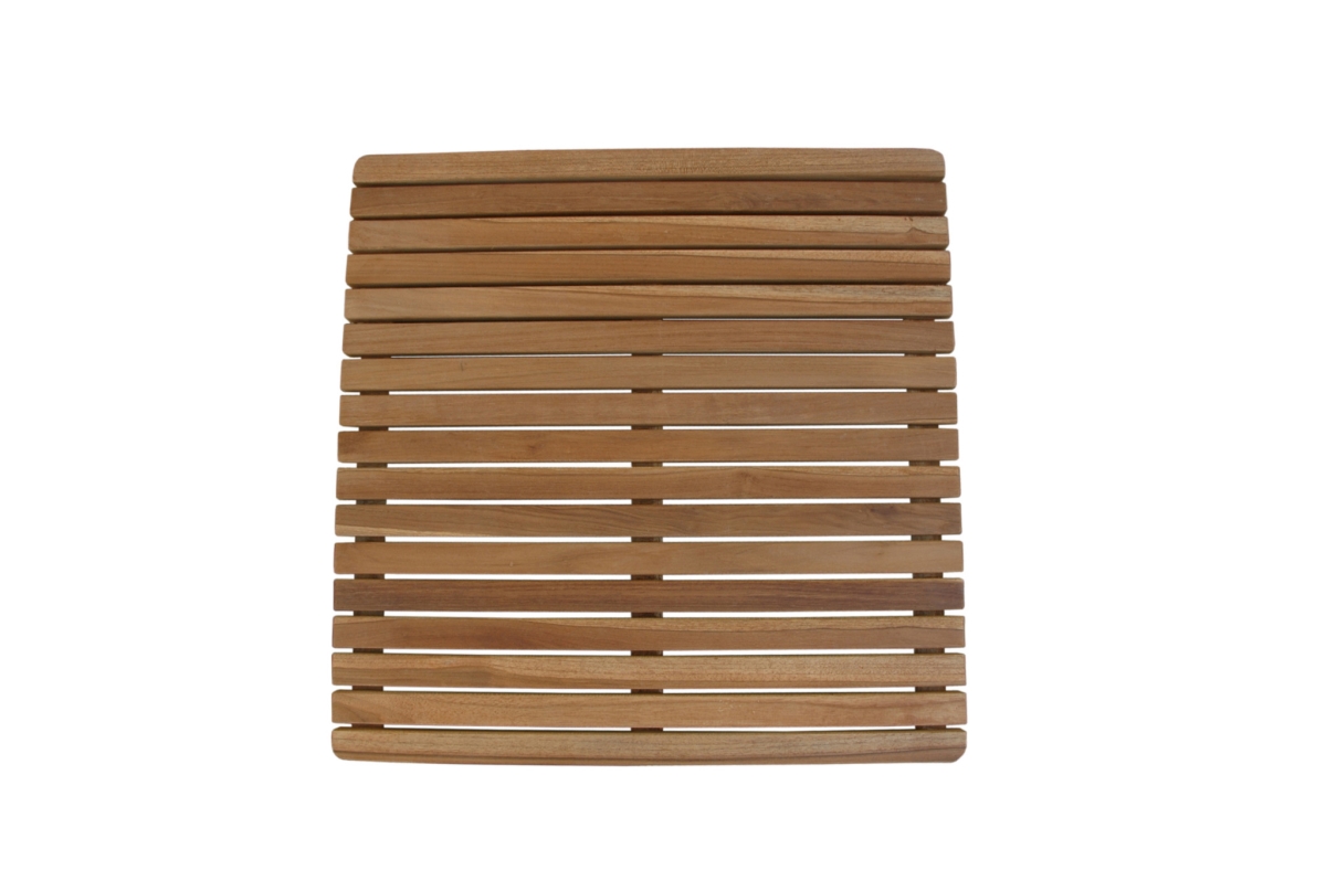 Picture of HomeRoots 554942 Natural Teak 24 in. Square Shower Mat