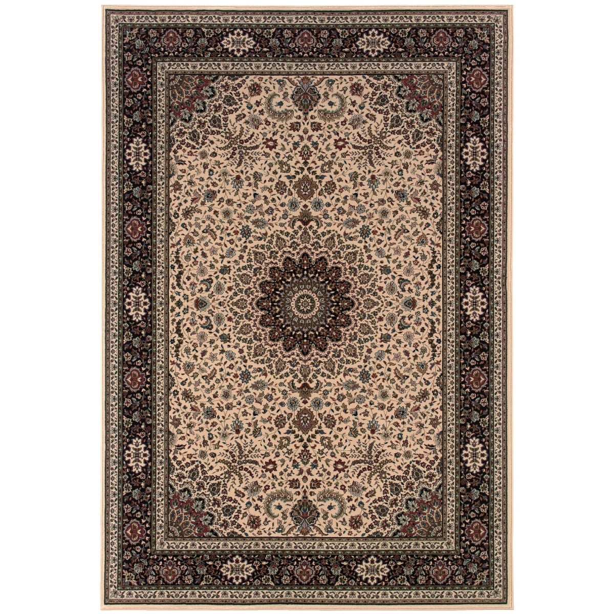 574283 8 x 11 ft. Ivory & Black Oriental Rectangle Area Rug