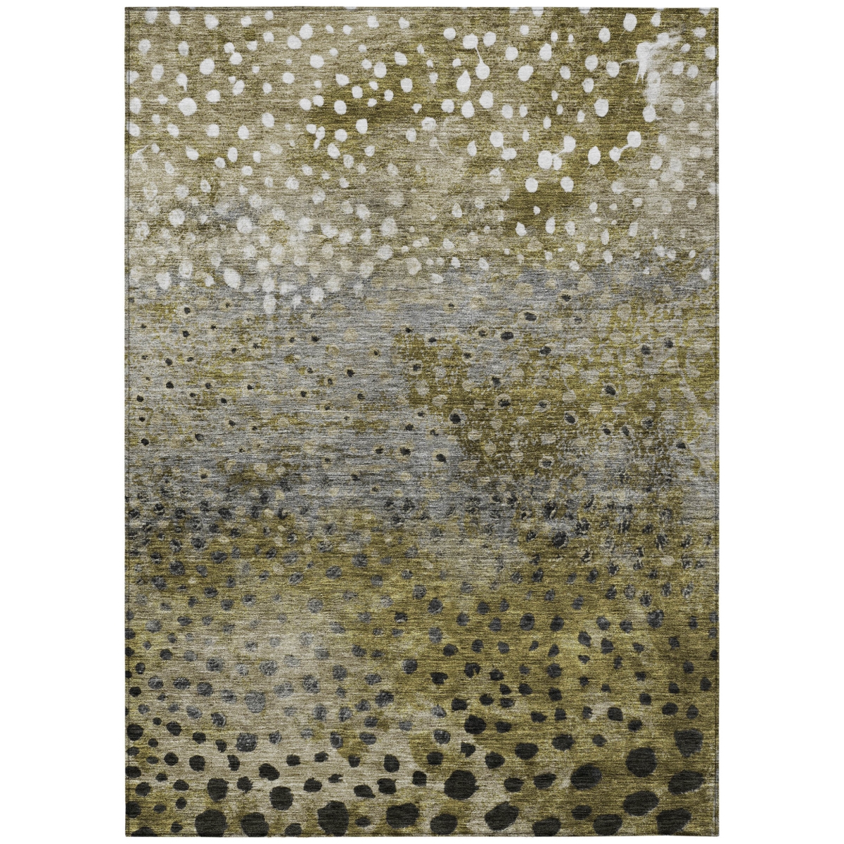 603080 8 x 10 ft. Brown, Gray & Ivory Abstract Washable Indoor & Outdoor Rectangle Area Rug