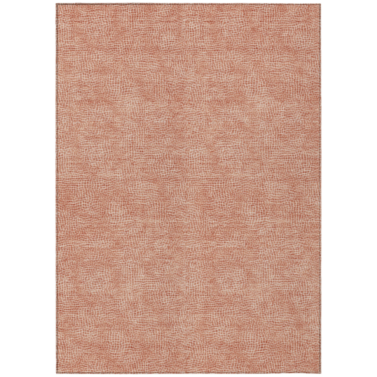 602354 5 x 8 ft. Copper & Ivory Geometric Washable Indoor & Outdoor Rectangle Area Rug