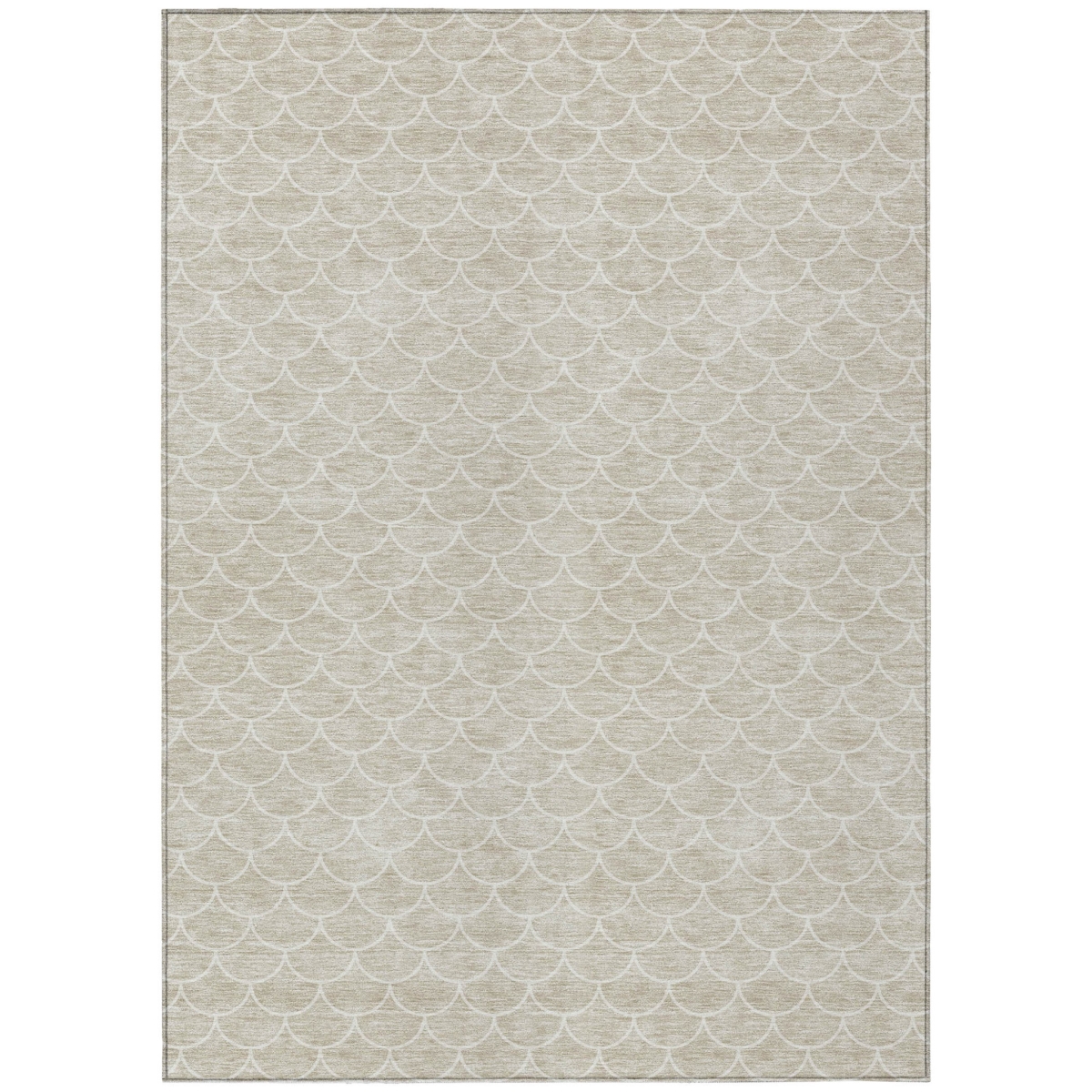 596163 9 x 12 ft. Beige & Ivory Geometric Washable Indoor & Outdoor Rectangle Area Rug