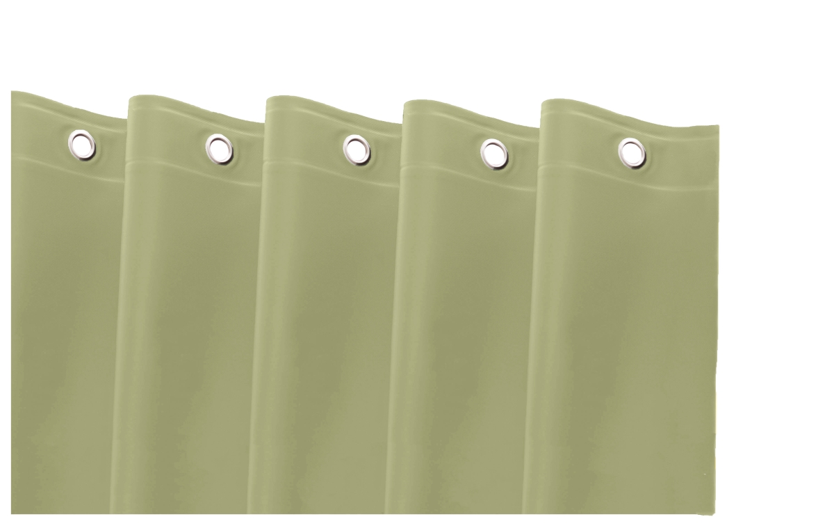 Picture of HomeRoots 548982 72 in. Moss Green Vinyl Shower Curtain Liner