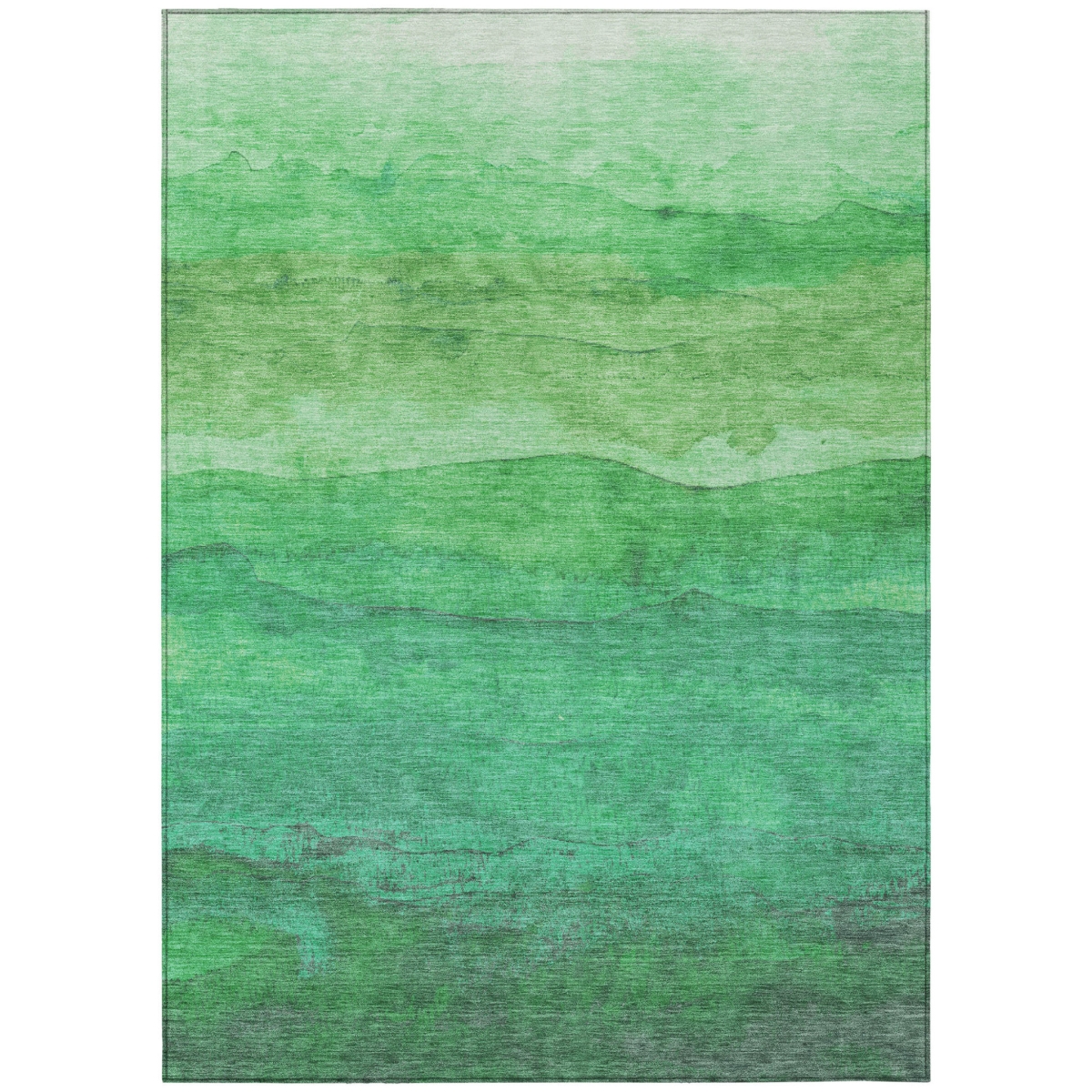 618143 5 x 8 ft. Green & Mint Green Abstract Washable Indoor & Outdoor Rectangle Area Rug