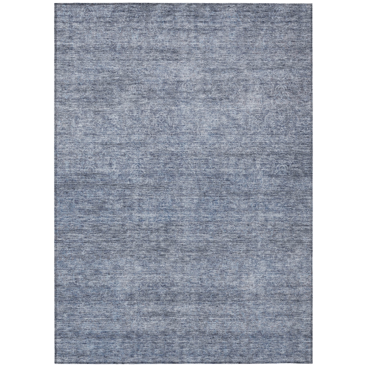 605572 3 x 5 ft. Sky Blue & Ivory Abstract Washable Indoor & Outdoor Rectangle Area Rug