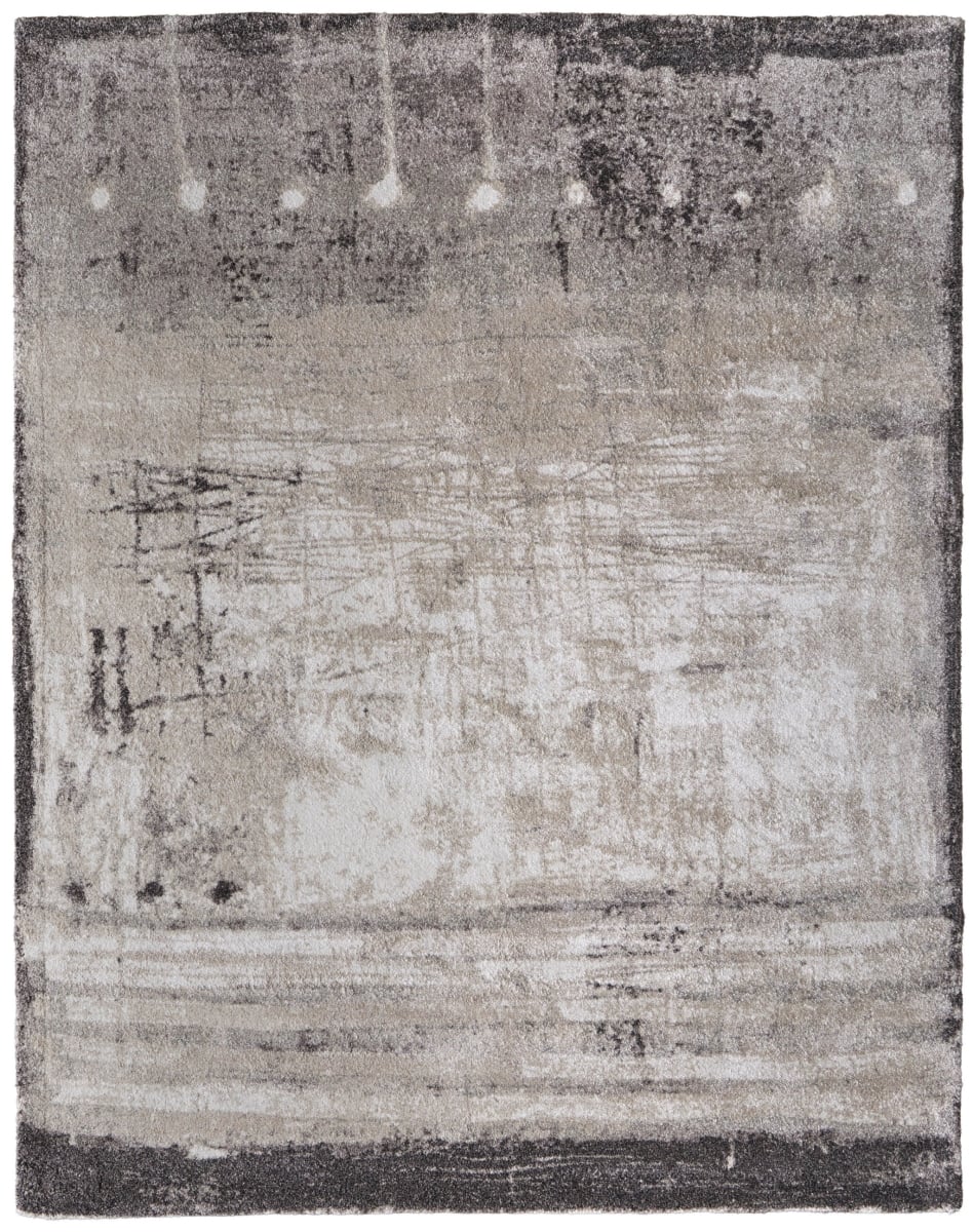 617194 8 x 10 ft. Gray, Ivory & Taupe Abstract Distressed Rectangle Area Rug