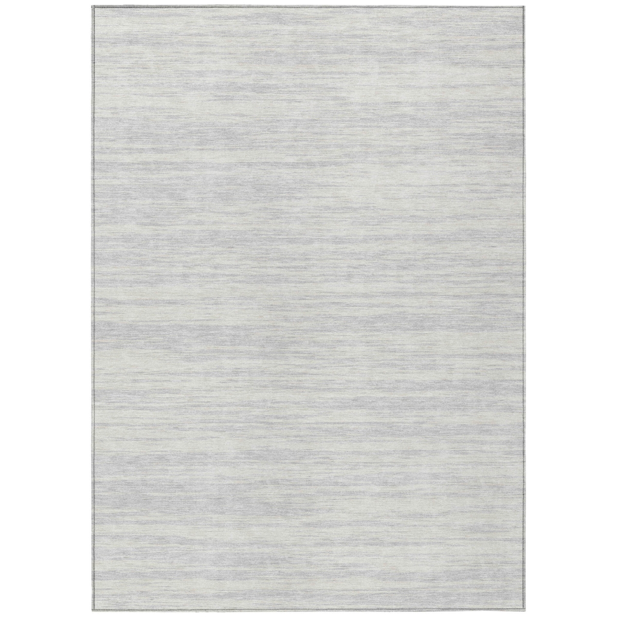 613122 5 x 8 ft. Silver & Ivory Abstract Washable Indoor & Outdoor Rectangle Area Rug