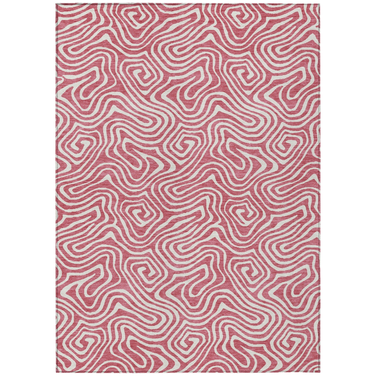 599699 10 x 14 ft. Blush & Ivory Abstract Washable Indoor & Outdoor Rectangle Area Rug