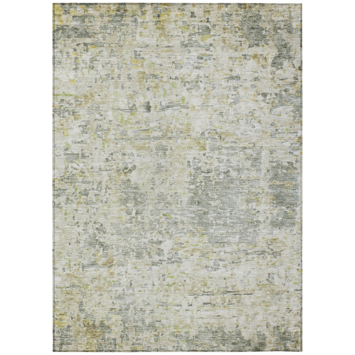 604552 10 x 14 ft. Sage, Charcoal & Ivory Abstract Washable Indoor & Outdoor Rectangle Area Rug