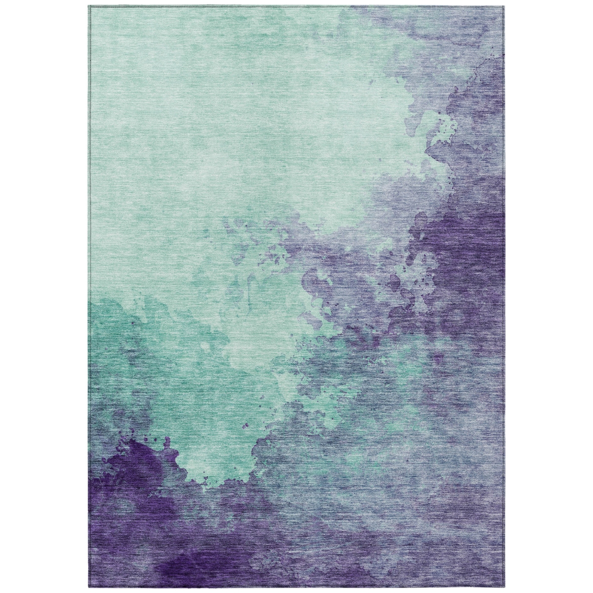 604833 3 x 5 ft. Blue & Purple Abstract Washable Indoor & Outdoor Rectangle Area Rug