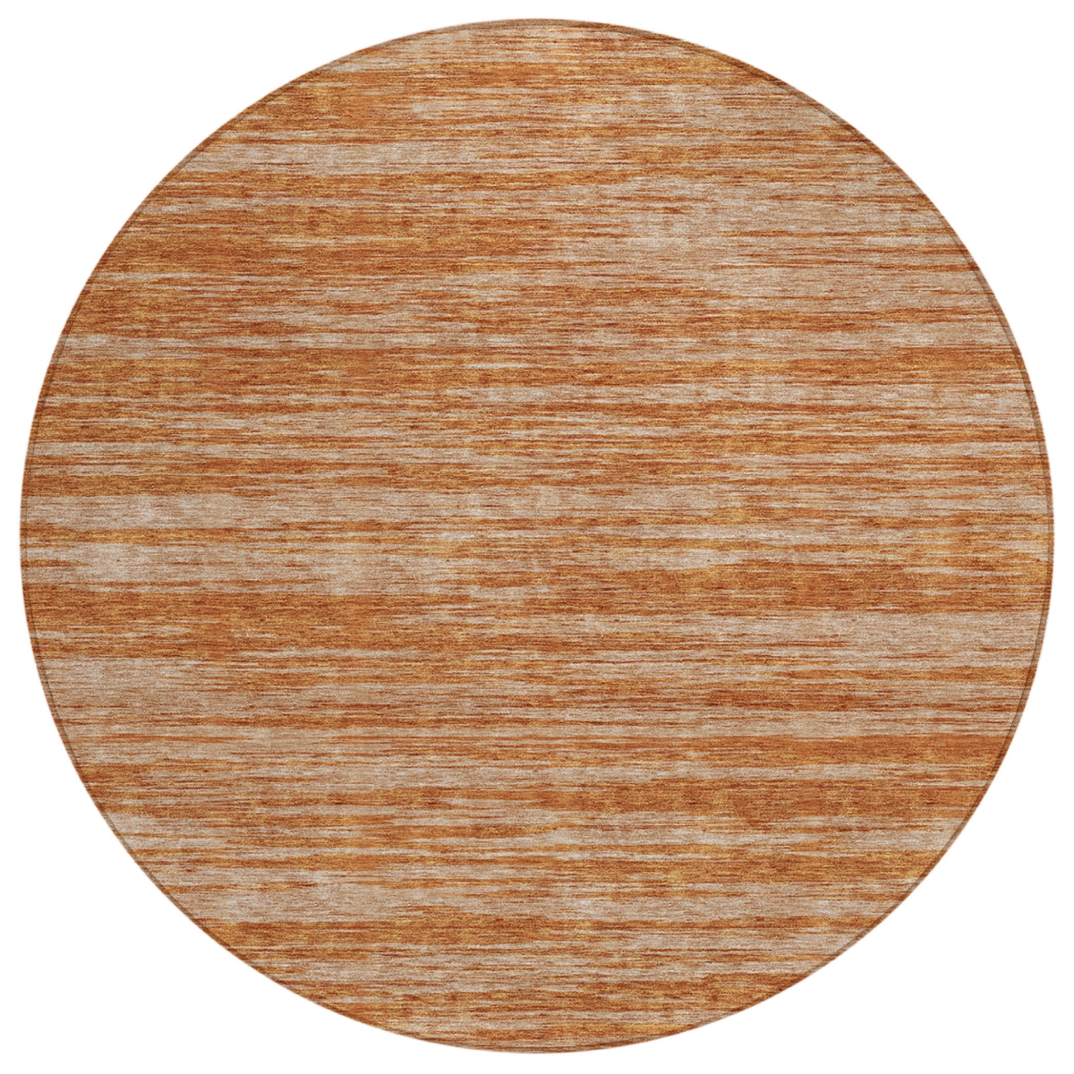 613087 8 ft. Copper & Rust Round Abstract Washable Indoor & Outdoor Area Rug