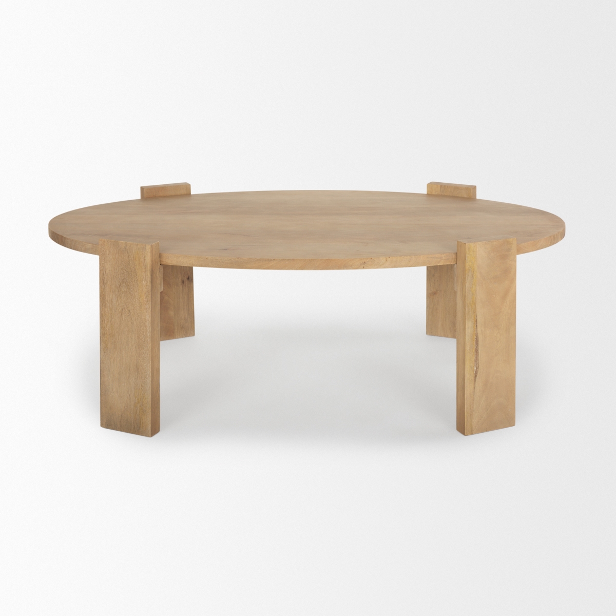 596408 48 in. Natural Solid Wood Oval Coffee Table