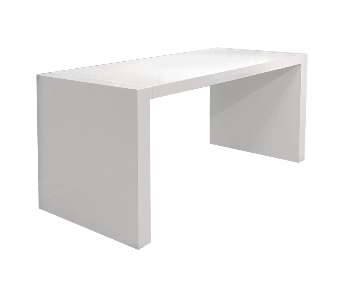 554200 62 in. White Wood Computer Desk