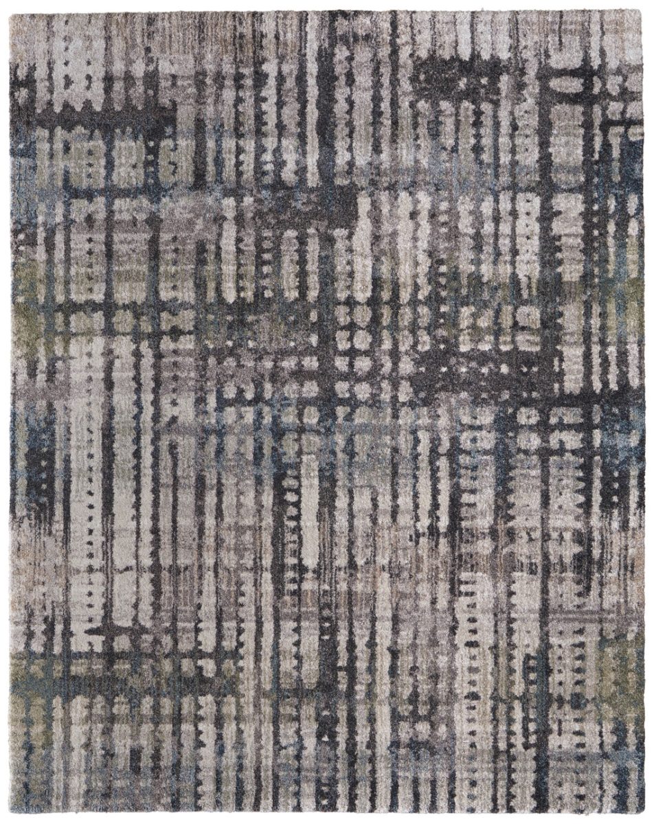 617101 7 x 10 ft. Gray, Black & Ivory Abstract Distressed Rectangle Area Rug