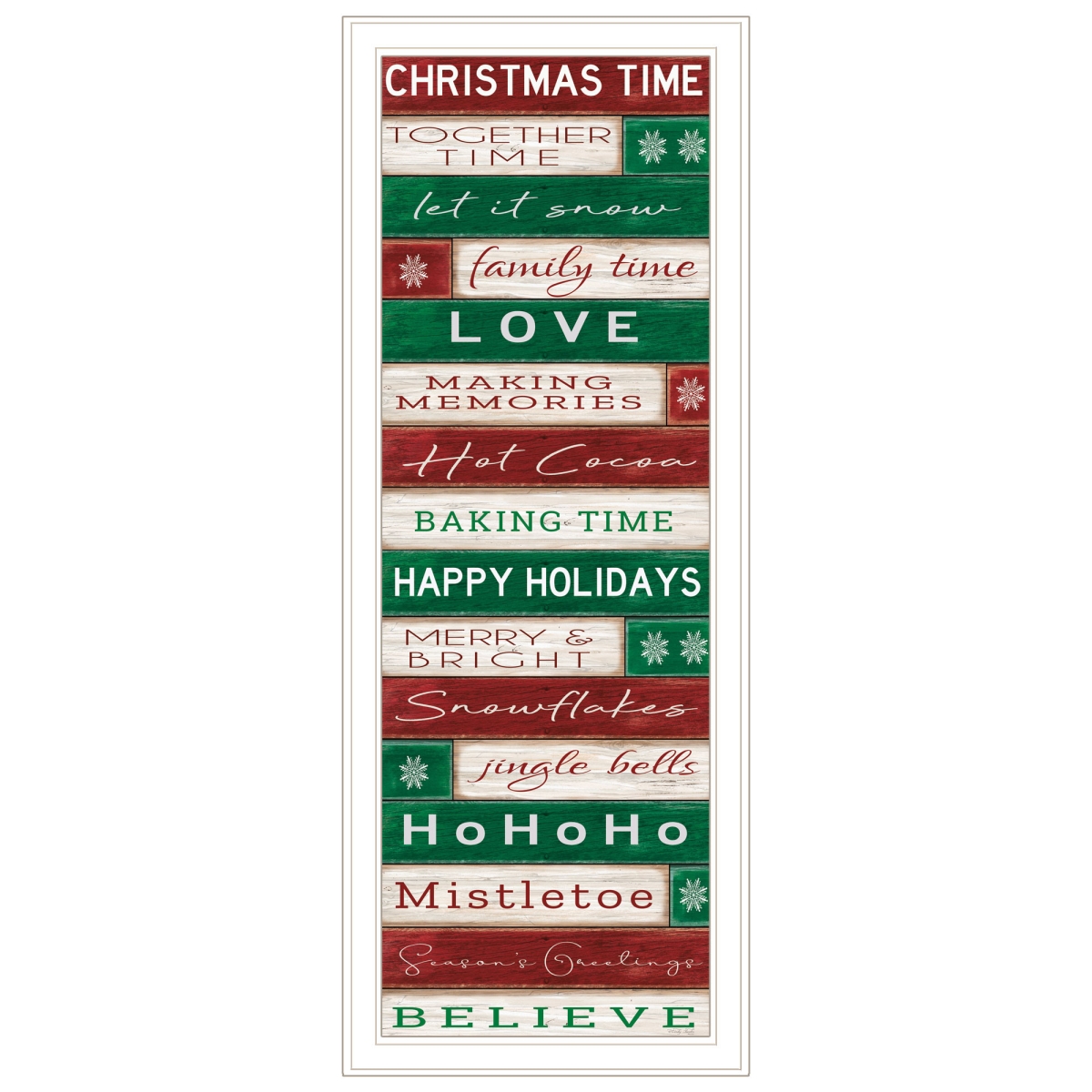 572028 Christmas Time White Framed Wall Art