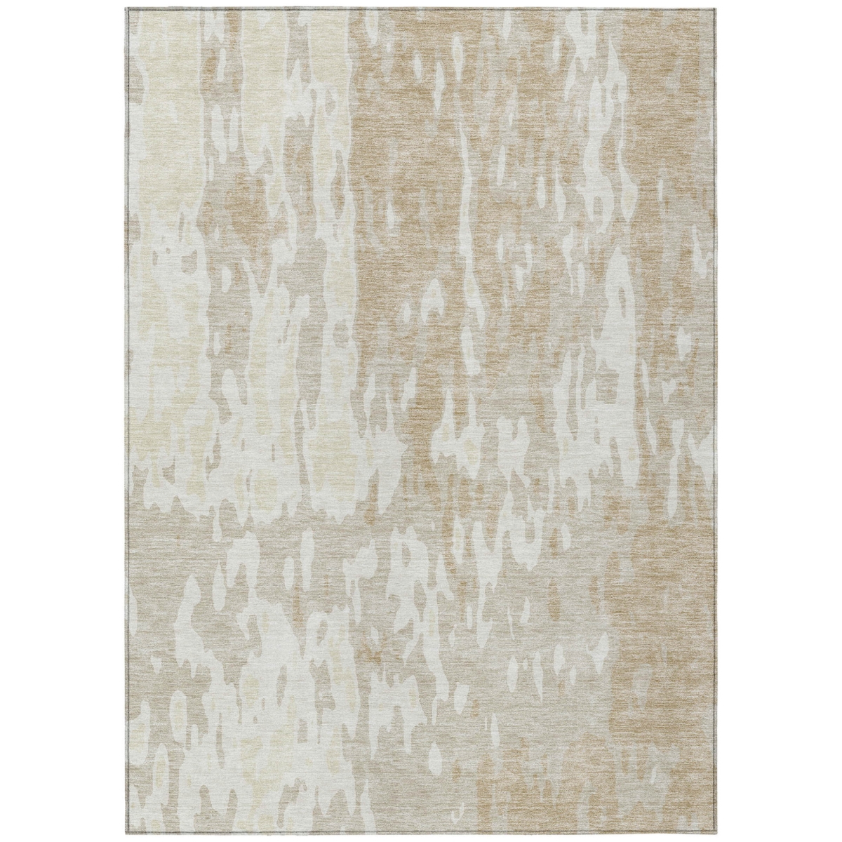613325 10 x 14 ft. Beige & Ivory Abstract Washable Indoor & Outdoor Rectangle Area Rug