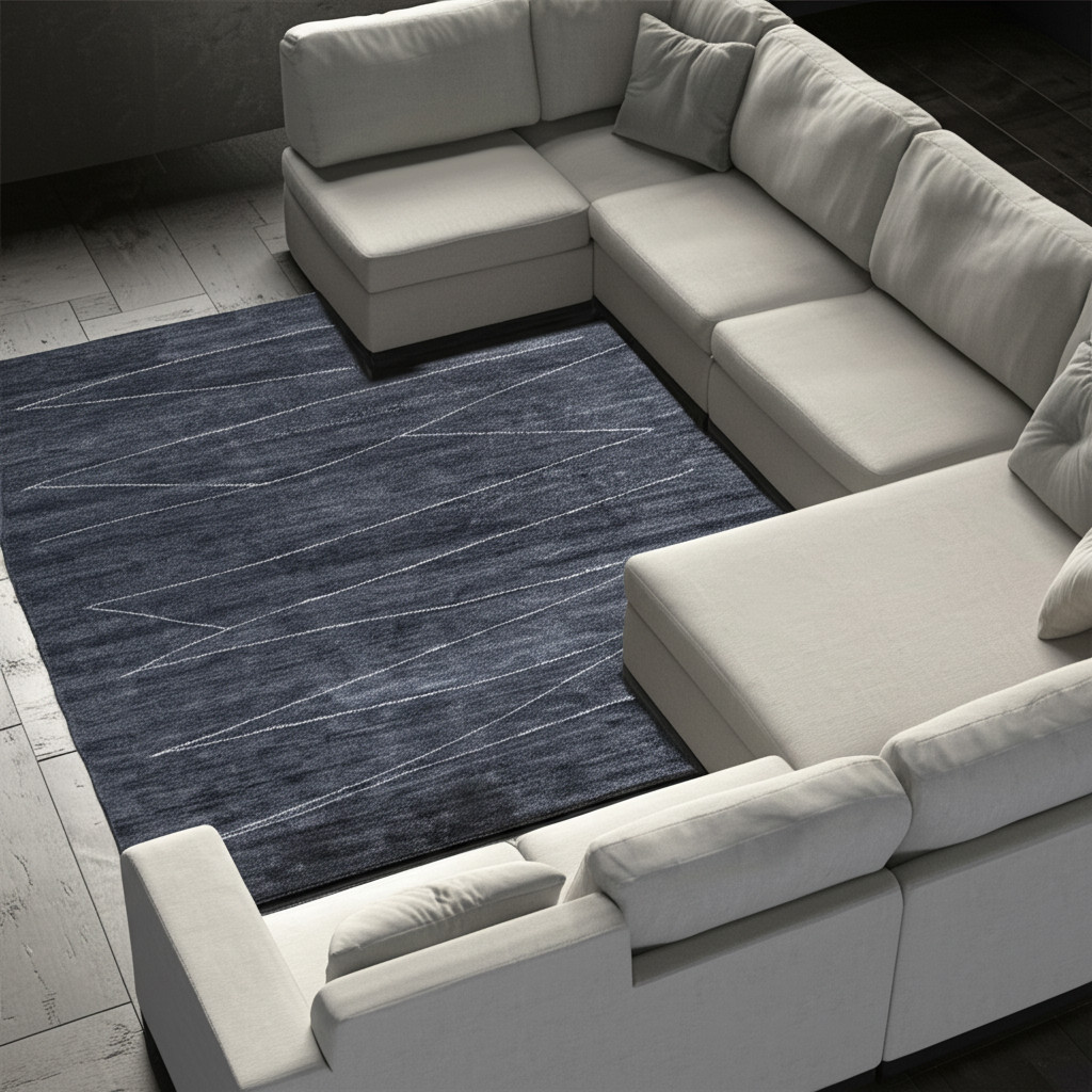 617264 8 x 10 ft. Gray & Ivory Abstract Hand Knotted Distressed Rectangle Area Rug
