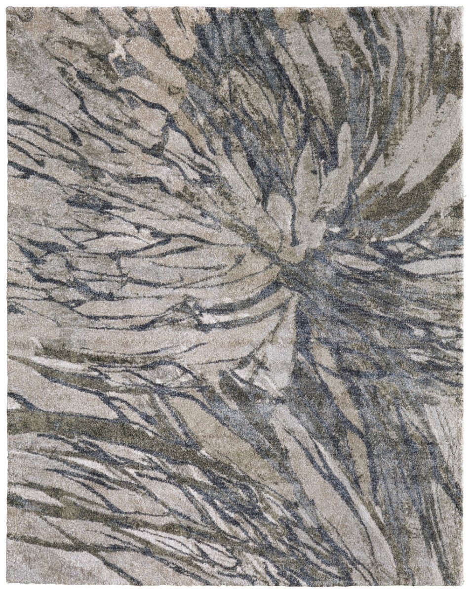 617305 2 x 3 ft. Gray, Green & Ivory Abstract Rectangle Area Rug