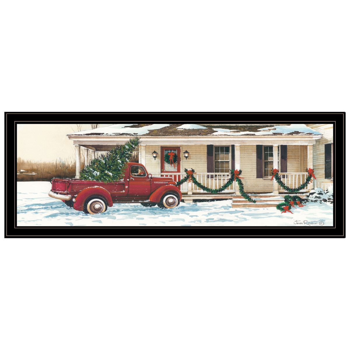 572023 Preparing for Christmas Black Framed Wall Art