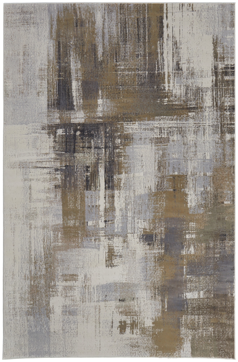 616901 8 x 12 ft. Gray & Brown Abstract Rectangle Area Rug