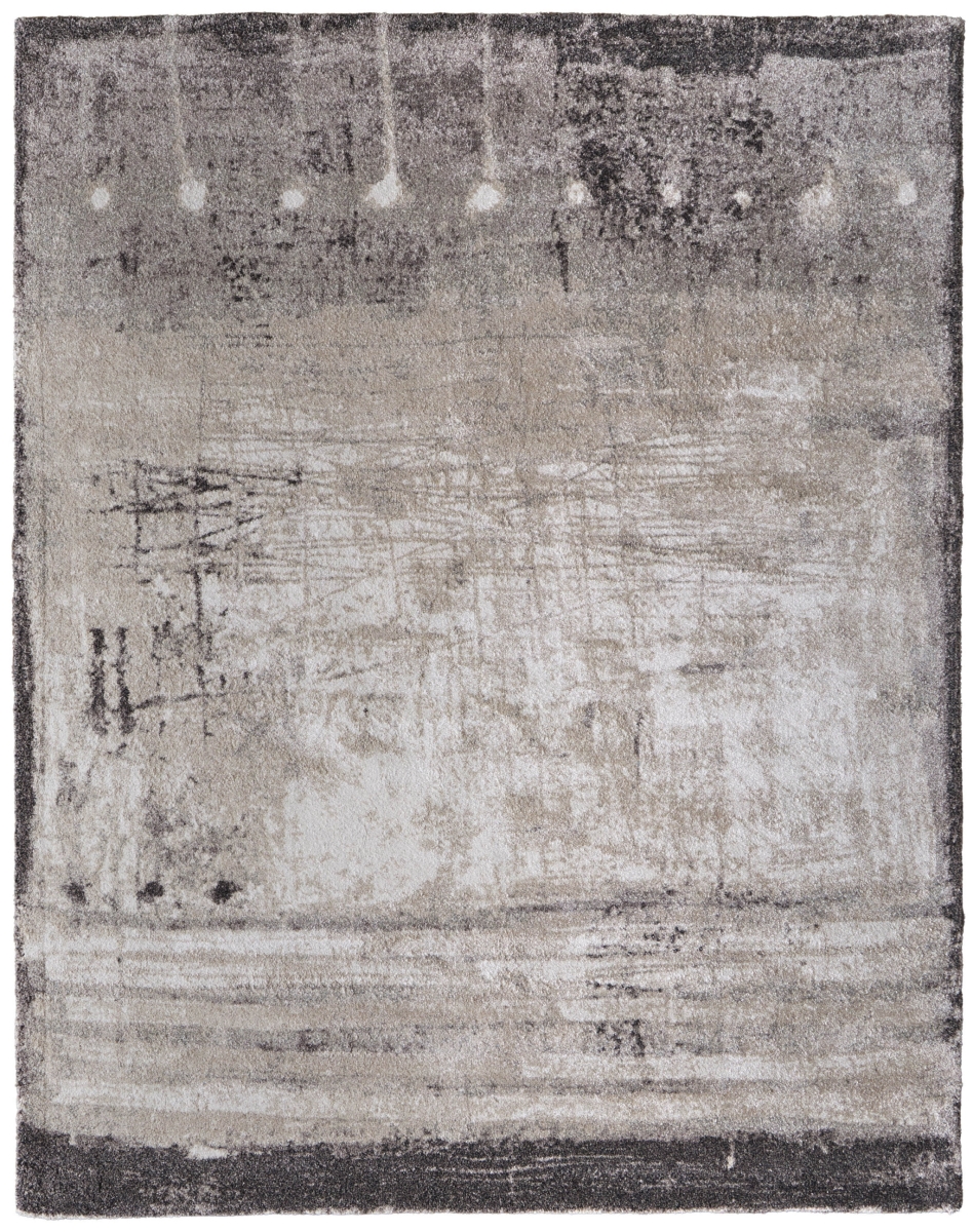 617098 7 x 10 ft. Gray, Ivory & Taupe Abstract Distressed Rectangle Area Rug