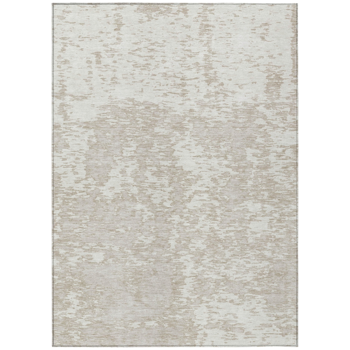 612749 3 x 5 ft. Ivory & Off White Abstract Washable Indoor & Outdoor Rectangle Area Rug