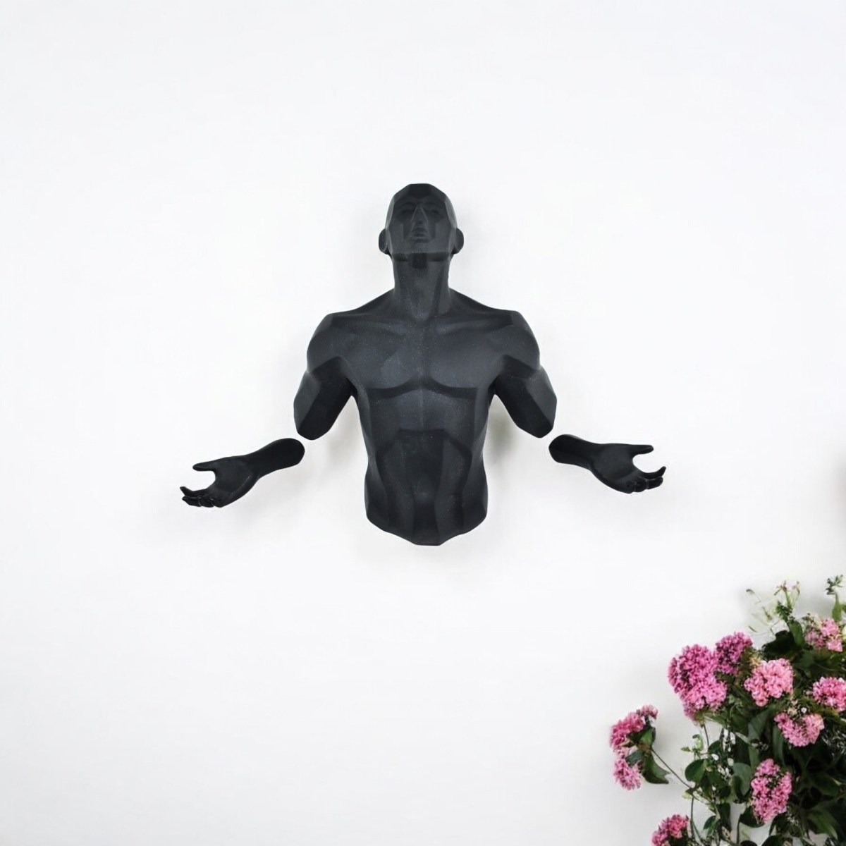 568328 6 x 4 in. Black Resin Bursting Man Hanging Dimensional Sculpture