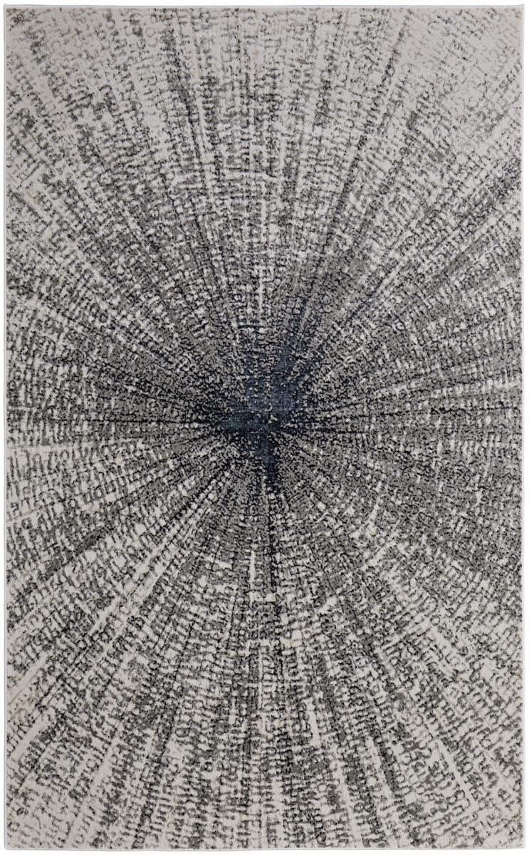616989 12 x 15 ft. Ivory, Gray & Blue Abstract Rectangle Area Rug