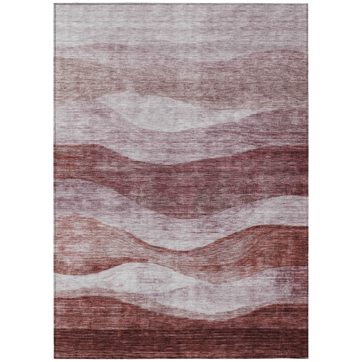 604964 10 x 14 ft. Blush & Brown Abstract Washable Indoor & Outdoor Rectangle Area Rug
