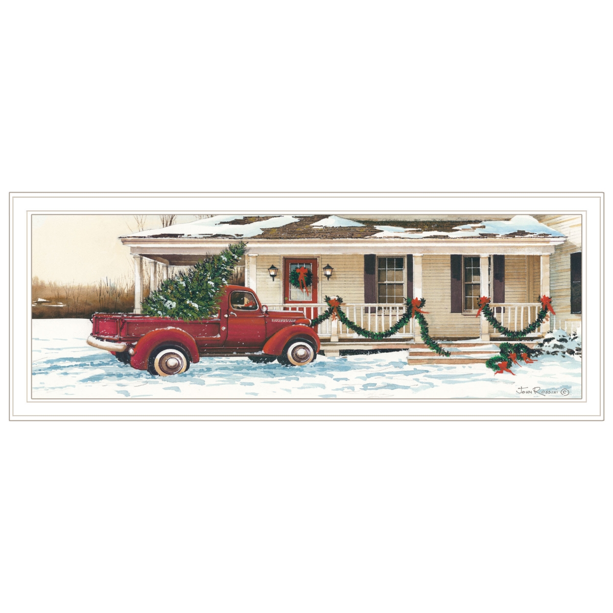 572024 Preparing for Christmas White Framed Wall Art