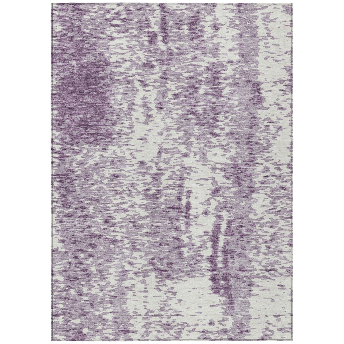 612954 5 x 8 ft. Lavender & Ivory Abstract Washable Indoor & Outdoor Rectangle Area Rug