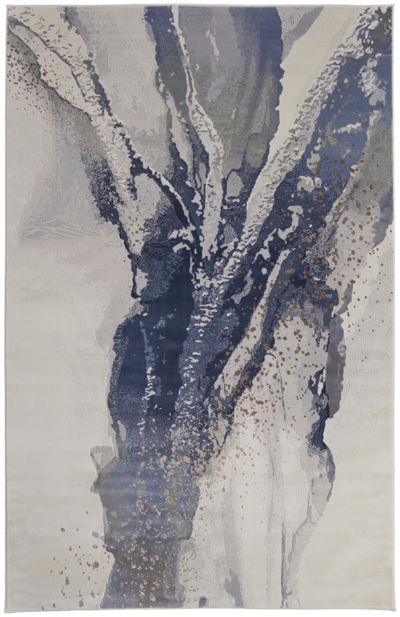 616908 8 x 10 ft. Gray & Ivory Abstract Rectangle Area Rug