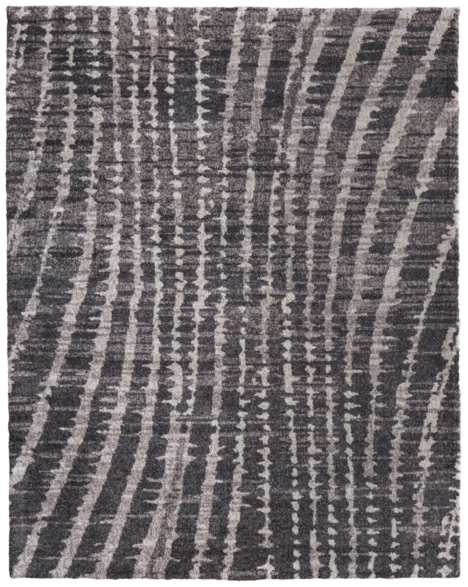 616954 10 x 13 ft. Black, Gray & Ivory Abstract Rectangle Area Rug