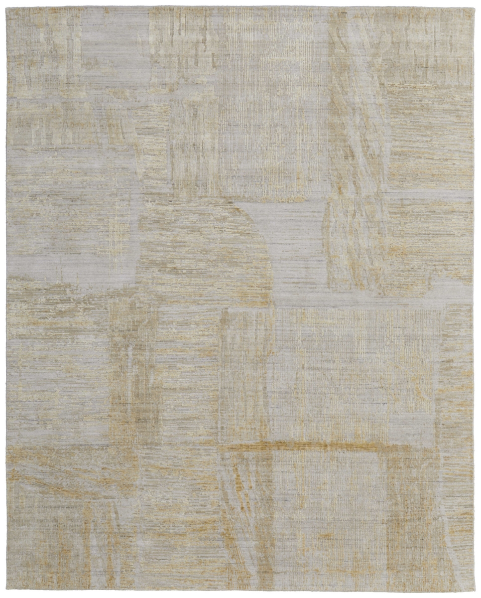 617268 8 x 10 ft. Yellow, Ivory & Gold Abstract Hand Woven Rectangle Area Rug