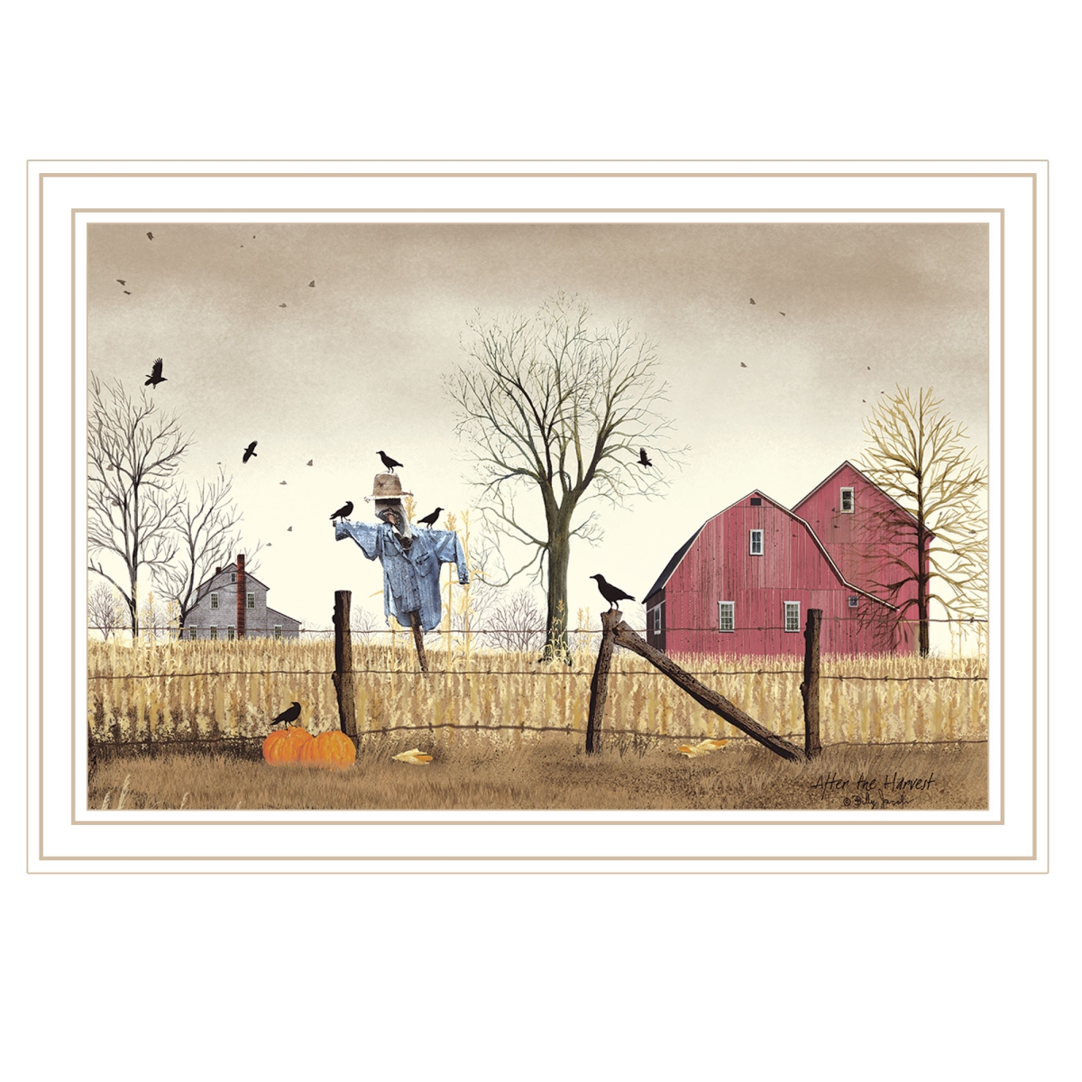 572035 After the Harvest White Framed Wall Art