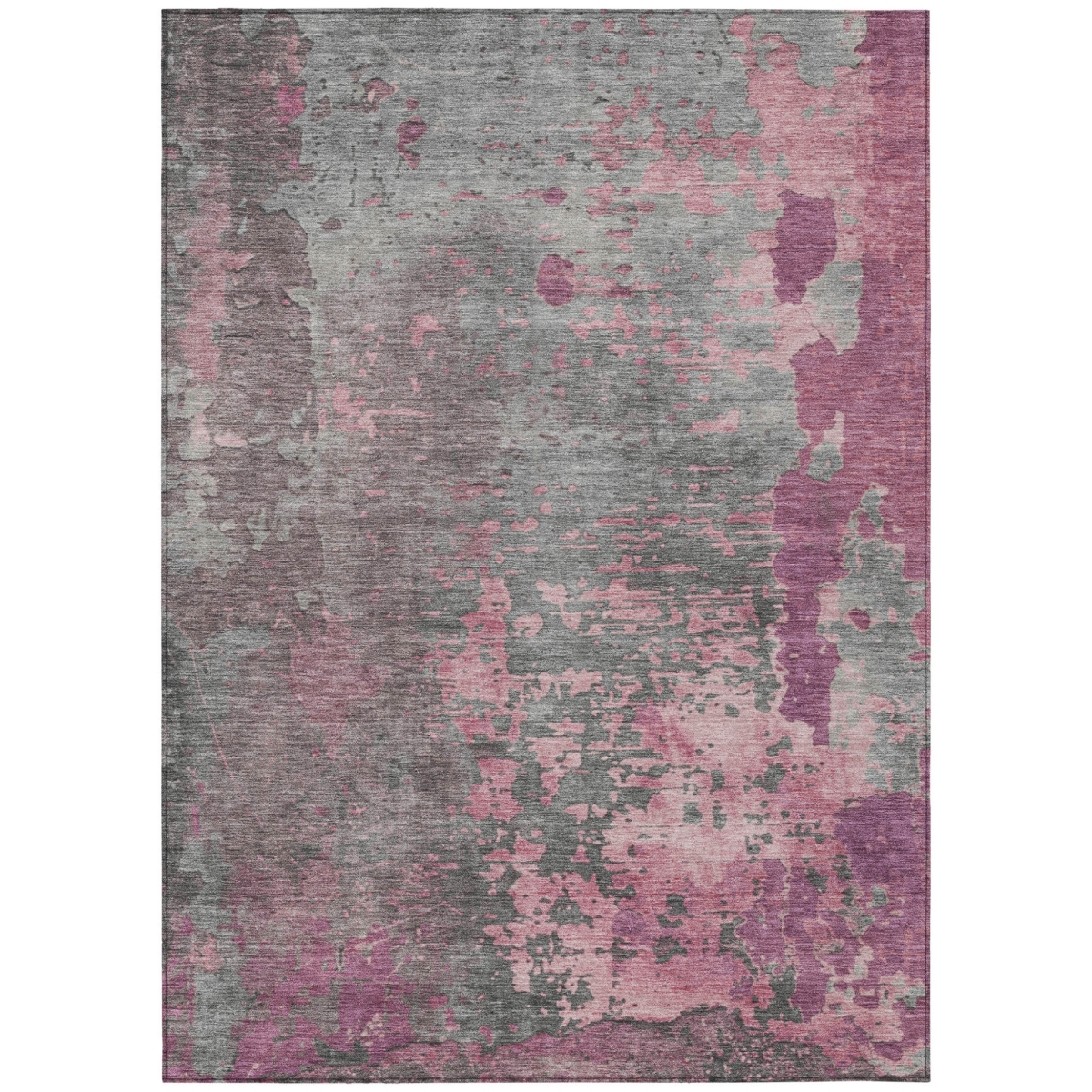 618223 8 x 10 ft. Blush, Gray & Mauve Abstract Washable Indoor & Outdoor Rectangle Area Rug