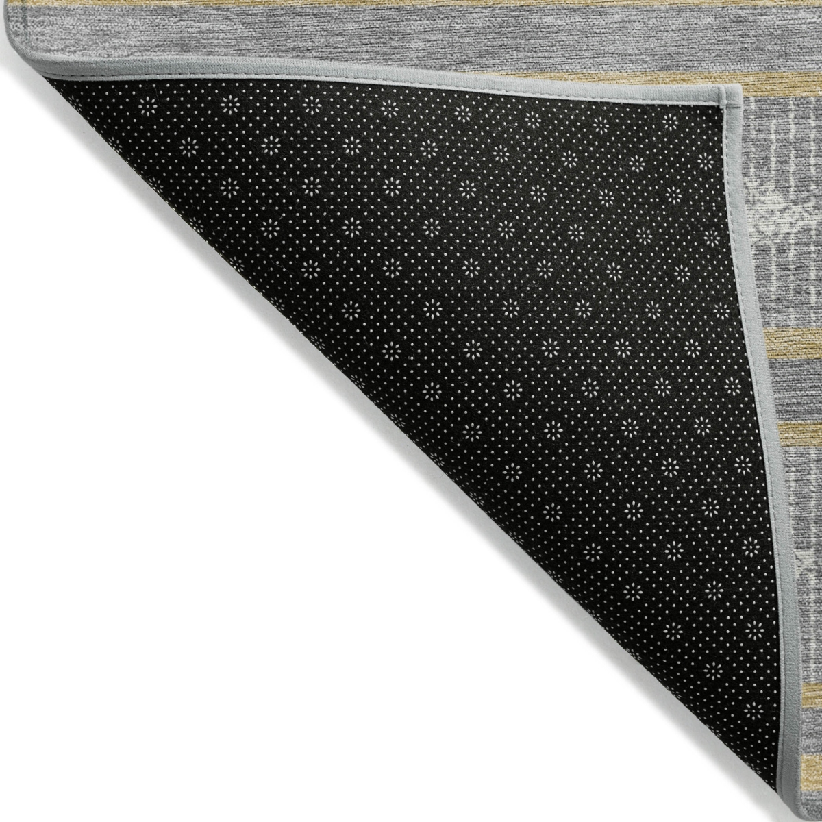 599633 10 x 14 ft. Gray, Ivory & Brown Geometric Washable Indoor & Outdoor Rectangle Area Rug