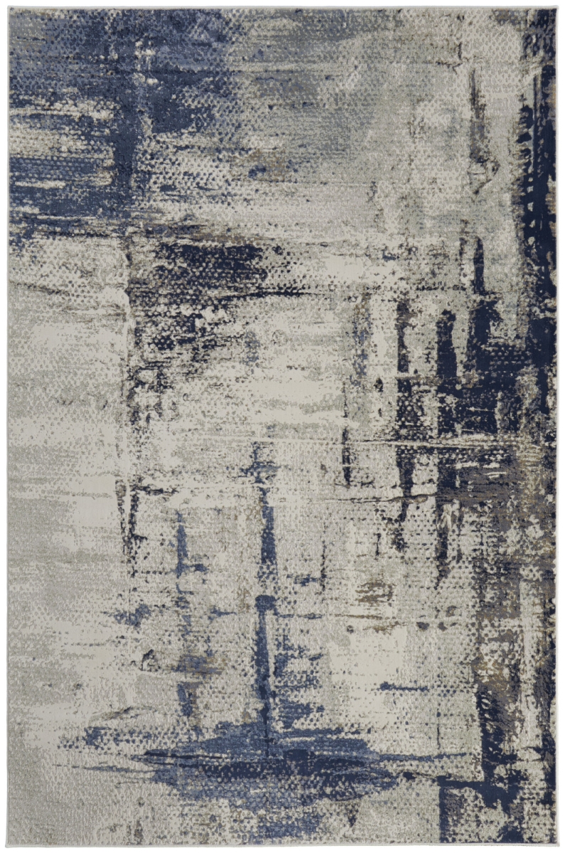 616904 8 x 10 ft. Gray & Ivory Abstract Rectangle Area Rug