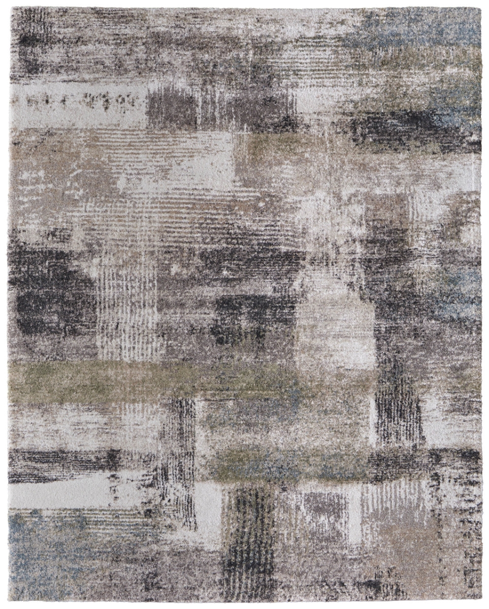 617215 9 x 12 ft. Gray, Taupe & Ivory Abstract Distressed Rectangle Area Rug