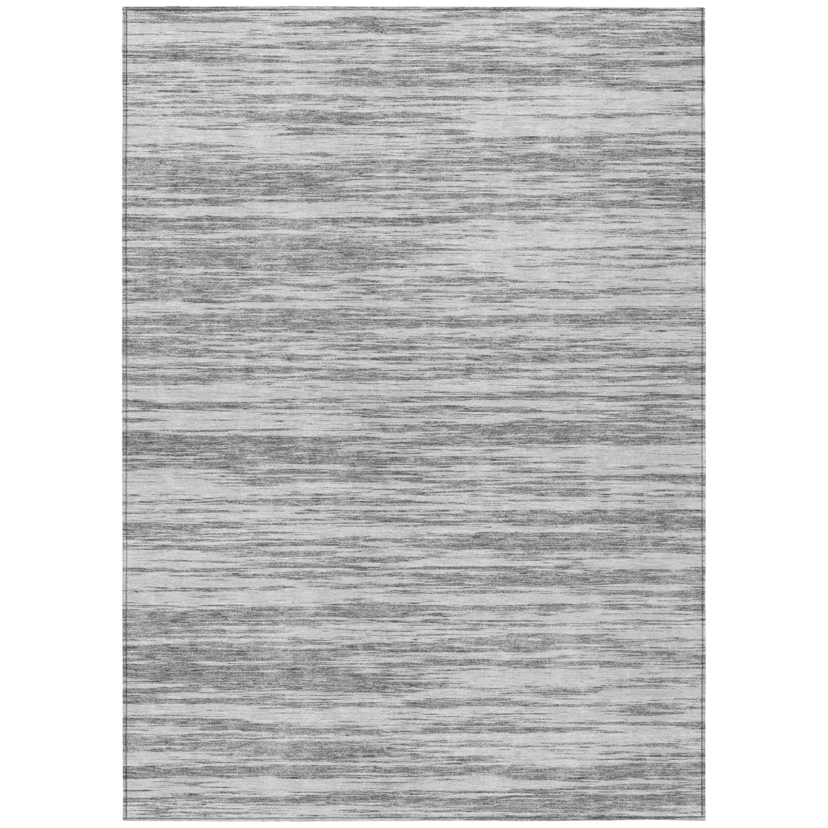 613097 3 x 5 ft. Gray & Ivory Abstract Washable Indoor & Outdoor Rectangle Area Rug