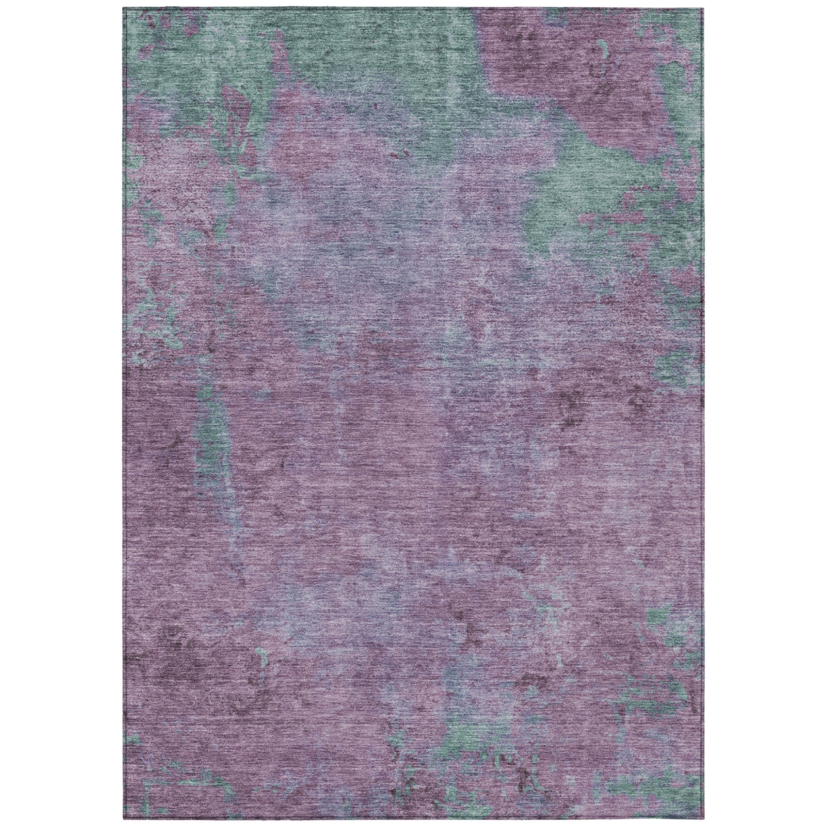 618448 3 x 5 ft. Lavender & Teal Blue Abstract Washable Indoor & Outdoor Rectangle Area Rug