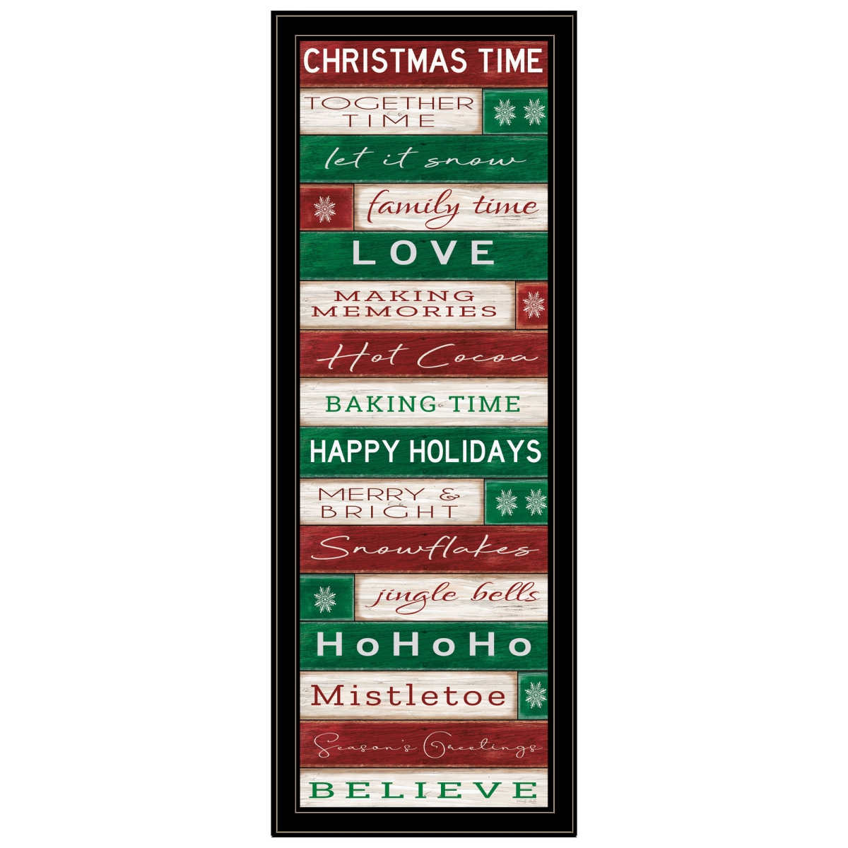 572027 Christmas Time Black Framed Wall Art