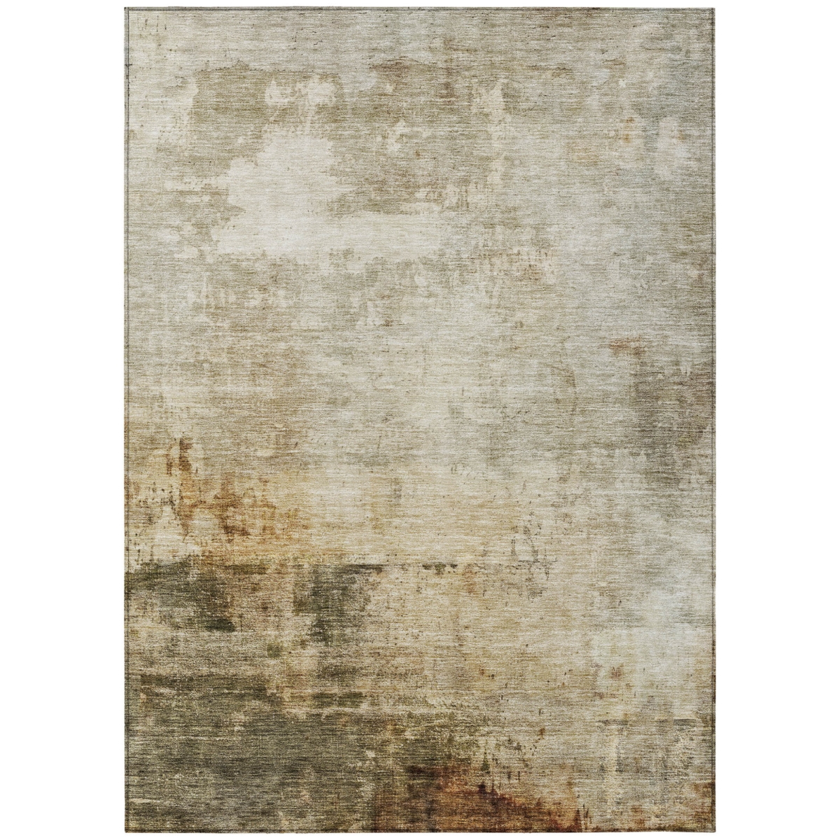 605951 9 x 12 ft. Linen Black & Copper Abstract Washable Indoor & Outdoor Rectangle Area Rug