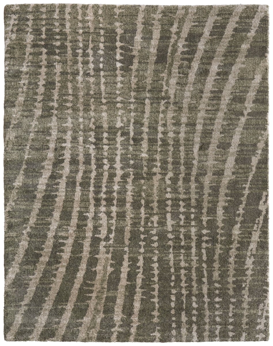 617306 2 x 3 ft. Green & Tan Abstract Rectangle Area Rug