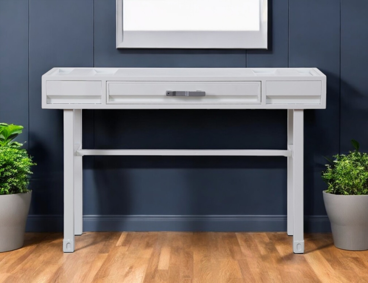 491379 47 in. White Iron Vanity Table