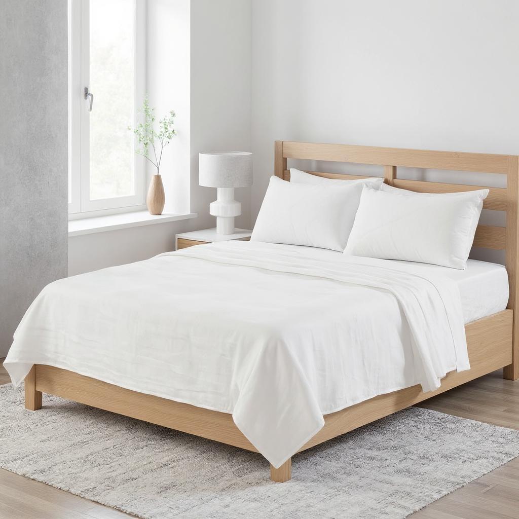 520760 Ivory Linen Full Double Flat Sheet