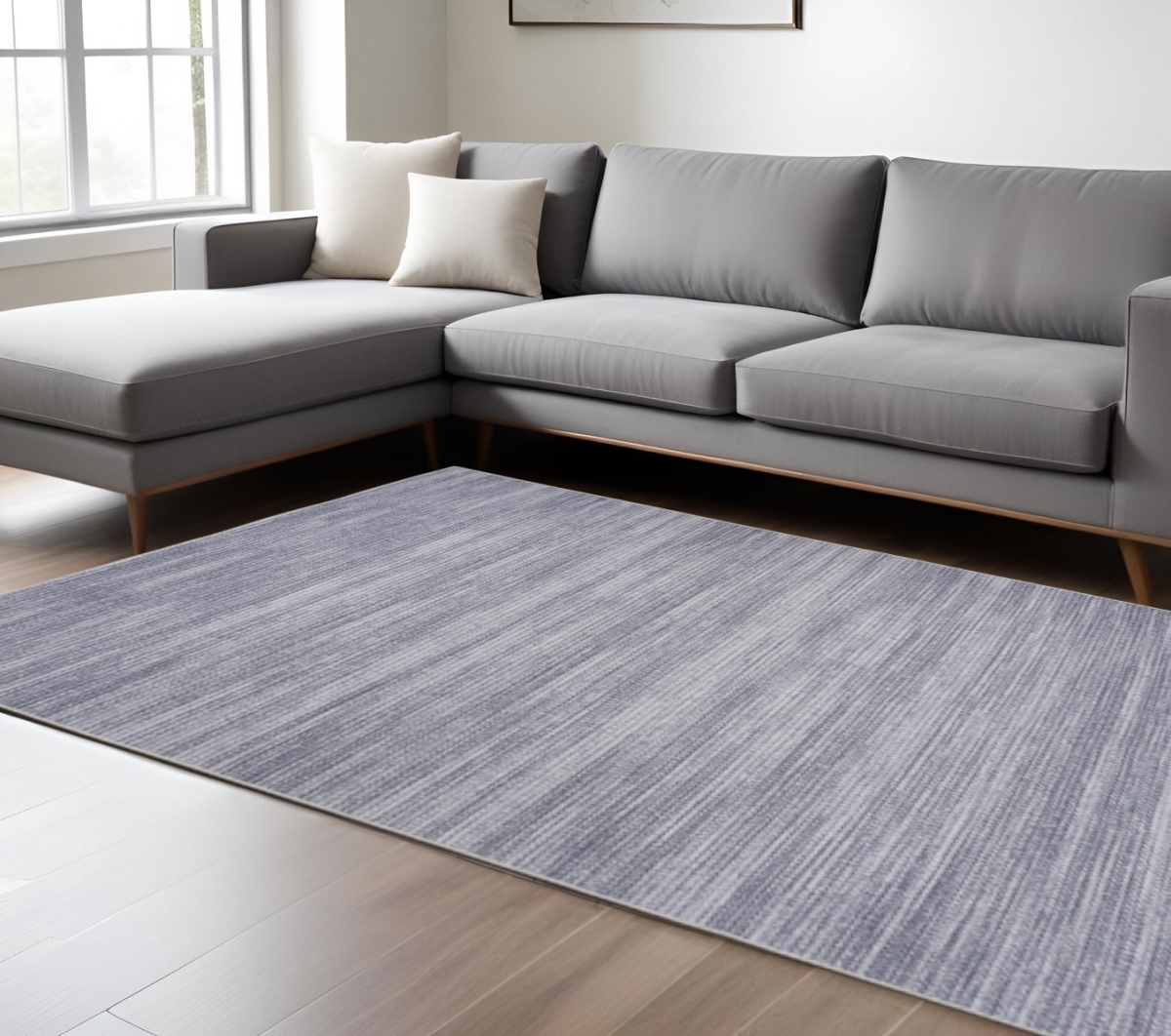 533186 9 x 12 ft. Gray Distressed Washable Rectangle Area Rug