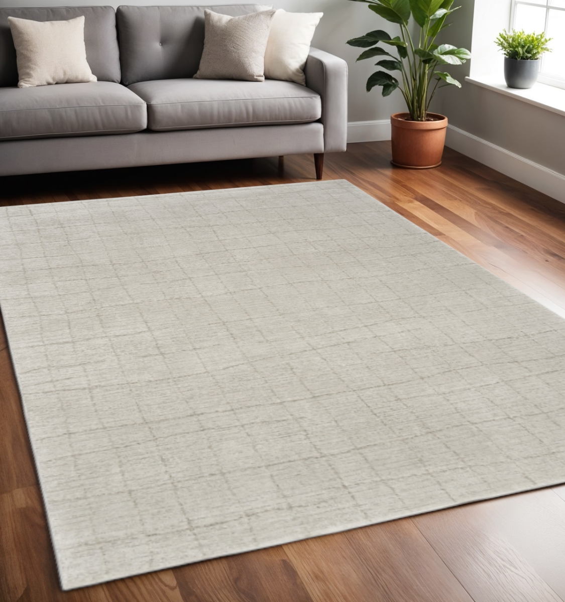 533402 5 x 7 ft. Gray Abstract Rectangle Area Rug