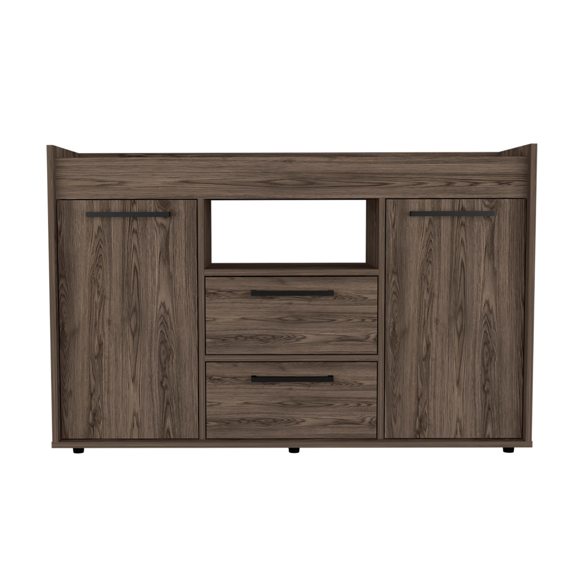 535002 47 in. Walnut Wood Two Drawer Sideboard with Two Doors